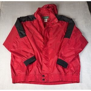 OuterBanks Wind Breaker Jacket Mens 3XL Red And Black Hooded